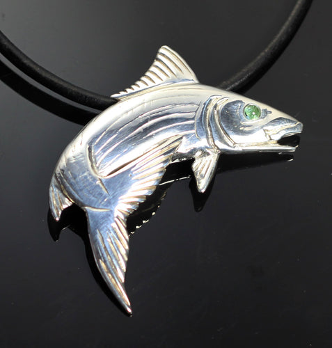 Sterling silver bonefish necklace