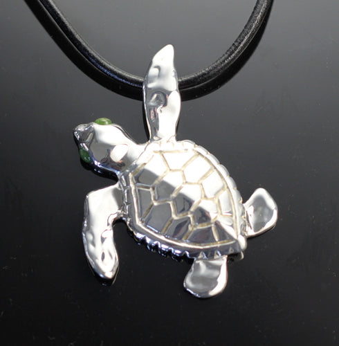 Turtle necklace ; womens flyfishing necklace